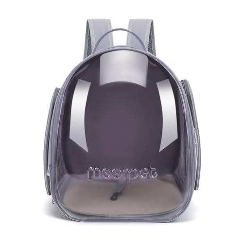 Cat Bubble Backpack, Clear Cat Carriers for Large Cats 20 Lbs, Airline Approved Pet Carrying Bag for Cats Dogs Kittys Puppies, Cat Travel Accessories for Hiking Camping Outdoor(greygrey)