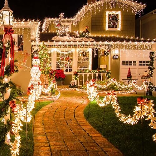 TW SHINE Halloween Lights 328FT Outdoor String Lights with Remote, Purple & Orange F53527