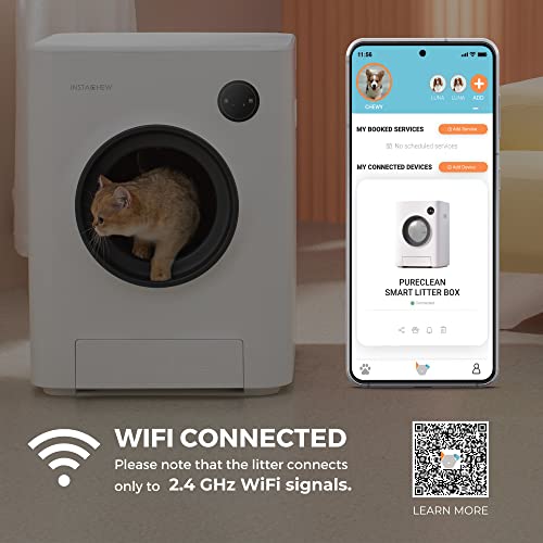 INSTACHEW Purrclean Automatic Self Cleaning Cat Litter Box, App Enabled, Large Capacity G795242