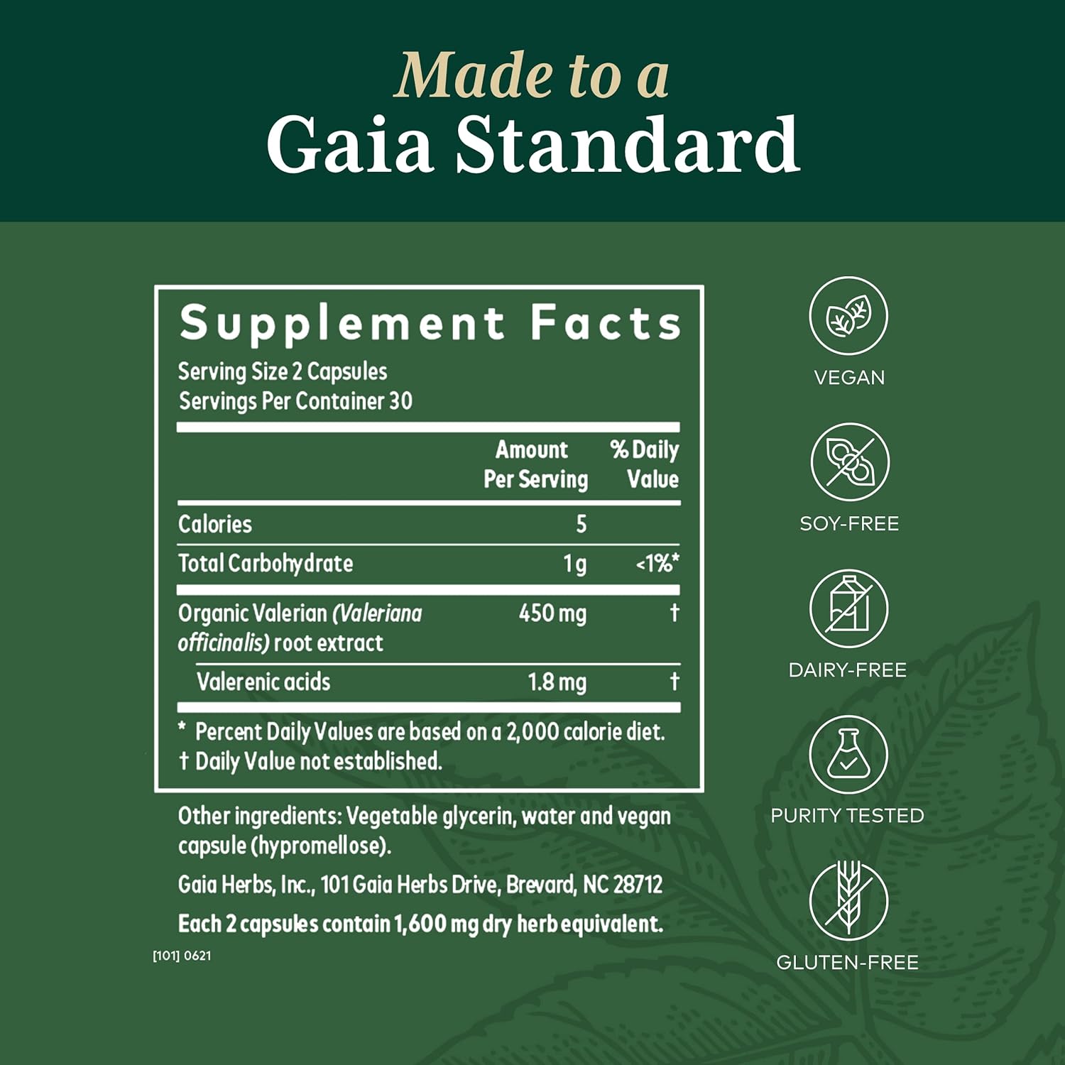 Gaia Herbs Pro Valerian Valerian Root Capsules 60 Vegan Liquid Phyto-Capsules H28104