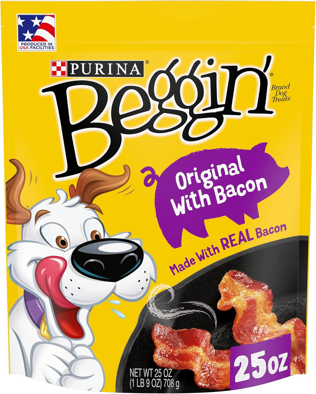 Beggin' Strips Dog Treats, Original with Bacon, 25 Oz Pouch