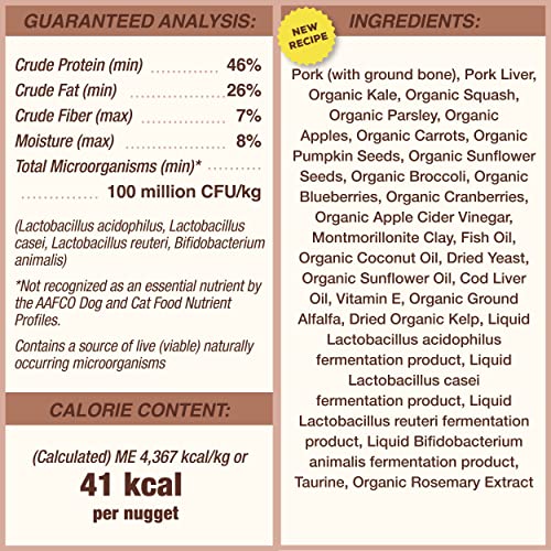 Primal Freeze Dried Dog Food Nuggets, Pork, Grain Free, 14 oz X399521