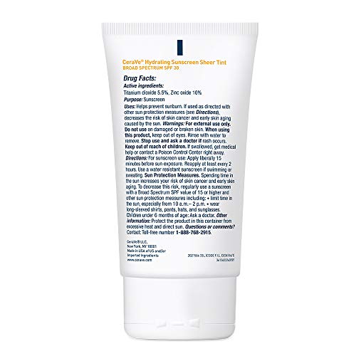 CeraVe Hydrating Mineral Sunscreen with Sheer Tint SPF 30, 1.7 oz K69722