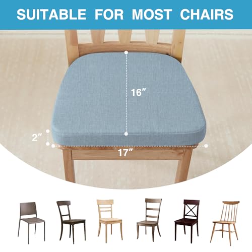 Chair Cushions for Dining Chairs Set of 4, Non Slip with Ties, Black H39445