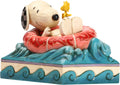 Enesco Peanuts by Jim Shore Snoopy and Woodstock in Floatie Figurine, 4 Inch, Multicolor