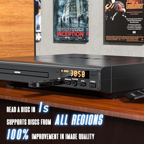 DVD Player for TV with HDMI, All Regions, CD Player for Home Stereo O871