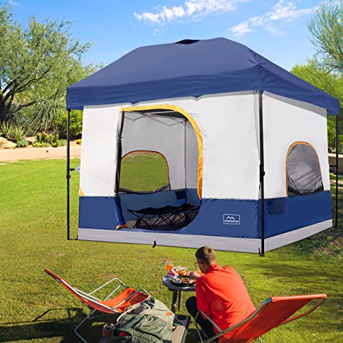 KAMPKEEPER Camping Inner Tent for 10x10 Straight Leg Canopy, Vented Roof, Khaki M60374