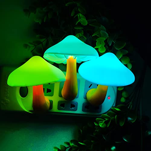 AUSAYE 5Pack Sensor LED Night Light Plug in Mushroom Lamp for Bedroom G797882