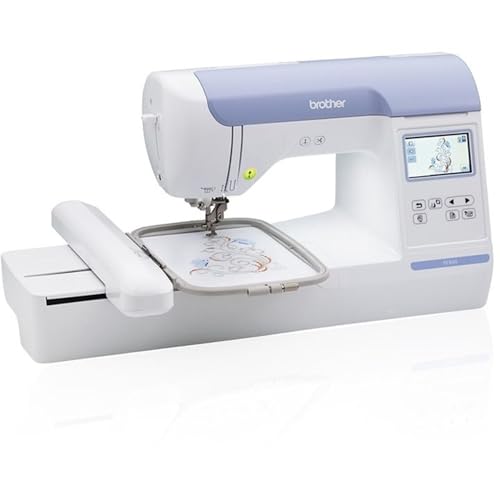 Brother PE800 Embroidery Machine, 138 Built-in Designs, 5" x 7" Hoop Area, Large 3.2" LCD Touchscreen, USB Port, 11 Font Styles