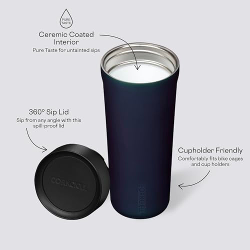 Corkcicle Commuter Cup Travel Mug Insulated Coffee Mug with Lid 17 oz Dragonfly J36810