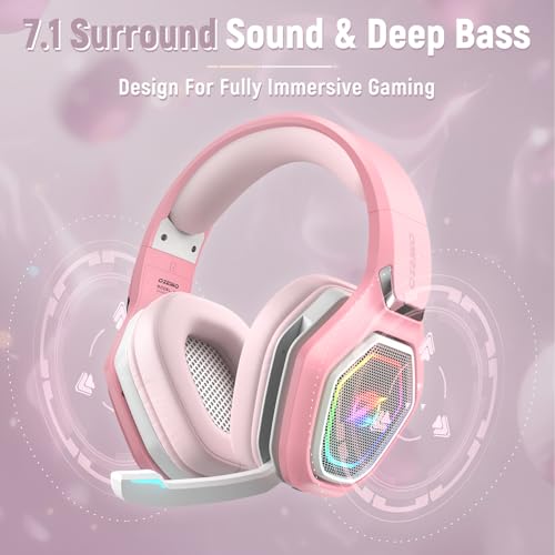 2.4GHz Wireless Gaming Headset for PC PS5 PS4 with Flip Microphone M29946