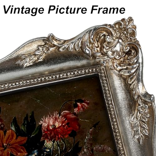 Black Vintage Picture Frame with Mat for 5x7 or 8x10 Photos E9622