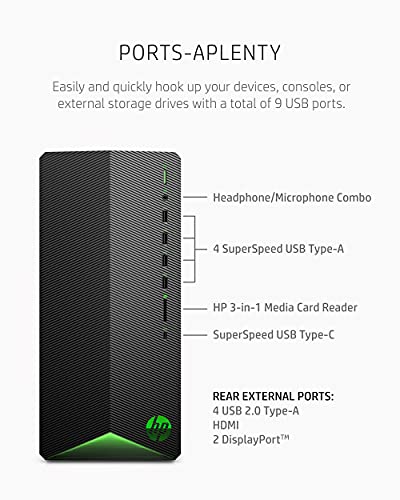 HP Pavilion Gaming Desktop, AMD Ryzen 5 5600G, RX5500 4GB, 8GB RAM, 256GB SSD N734