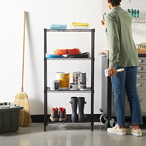Amazon Basics 3-Shelf Adjustable Steel Wire Rack Storage Shelving, Chrome D243