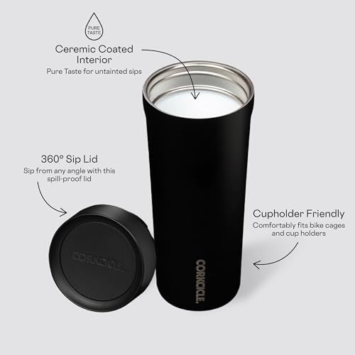 Corkcicle Commuter Cup Travel Mug Insulated Coffee Mug with Lid 17 oz Dragonfly J36810