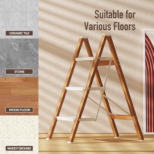 2 Step Lightweight Aluminum Folding Ladder with Anti-Slip Pedals, 330 lbs Capacity D5199