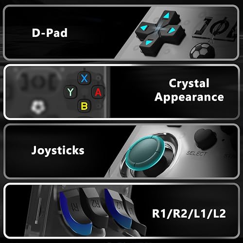 R36MAX Retro Handheld Game Console 128G 18000+ Classic Games Black I874