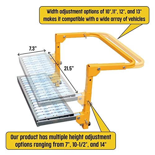 MAXXHAUL 50693 Adjustable Truck Tire Service Step with Non-Slip Platform P3702