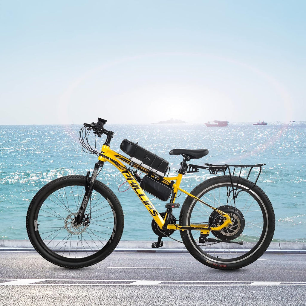 26" 48V 1000W Electric Fat Bike Conversion Kit Rear Wheel with LCD Display U30941