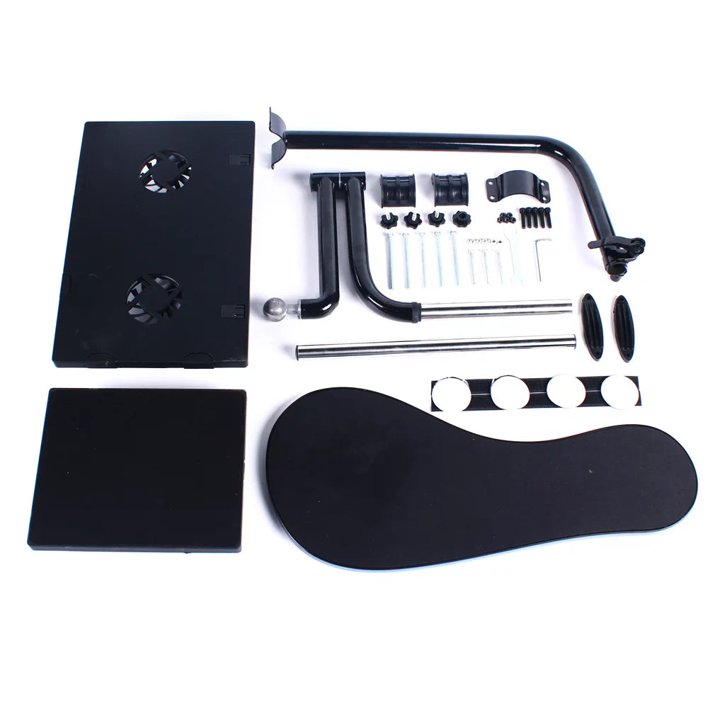 Anqidi Laptop Holder Motion Chair Leg Clamping Keyboard Tray with USB Fan and Mouse Mat G6275