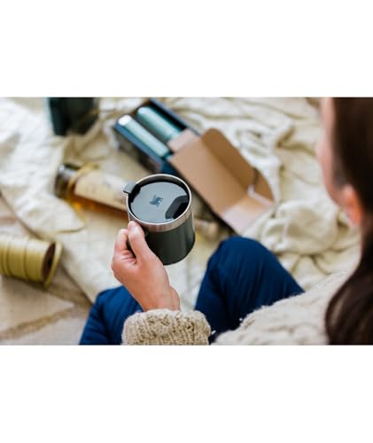 Stanley Stay-Hot Camp Mug 12 oz Insulated Stainless Steel with Press Fit Lid, Charcoal Glow H8200