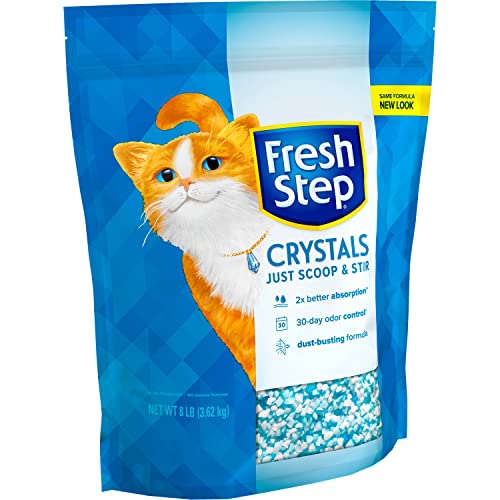 Fresh Step Crystals Premium Scented Cat Litter, 16 lbs (2 Pack of 8lb Bags) N8460
