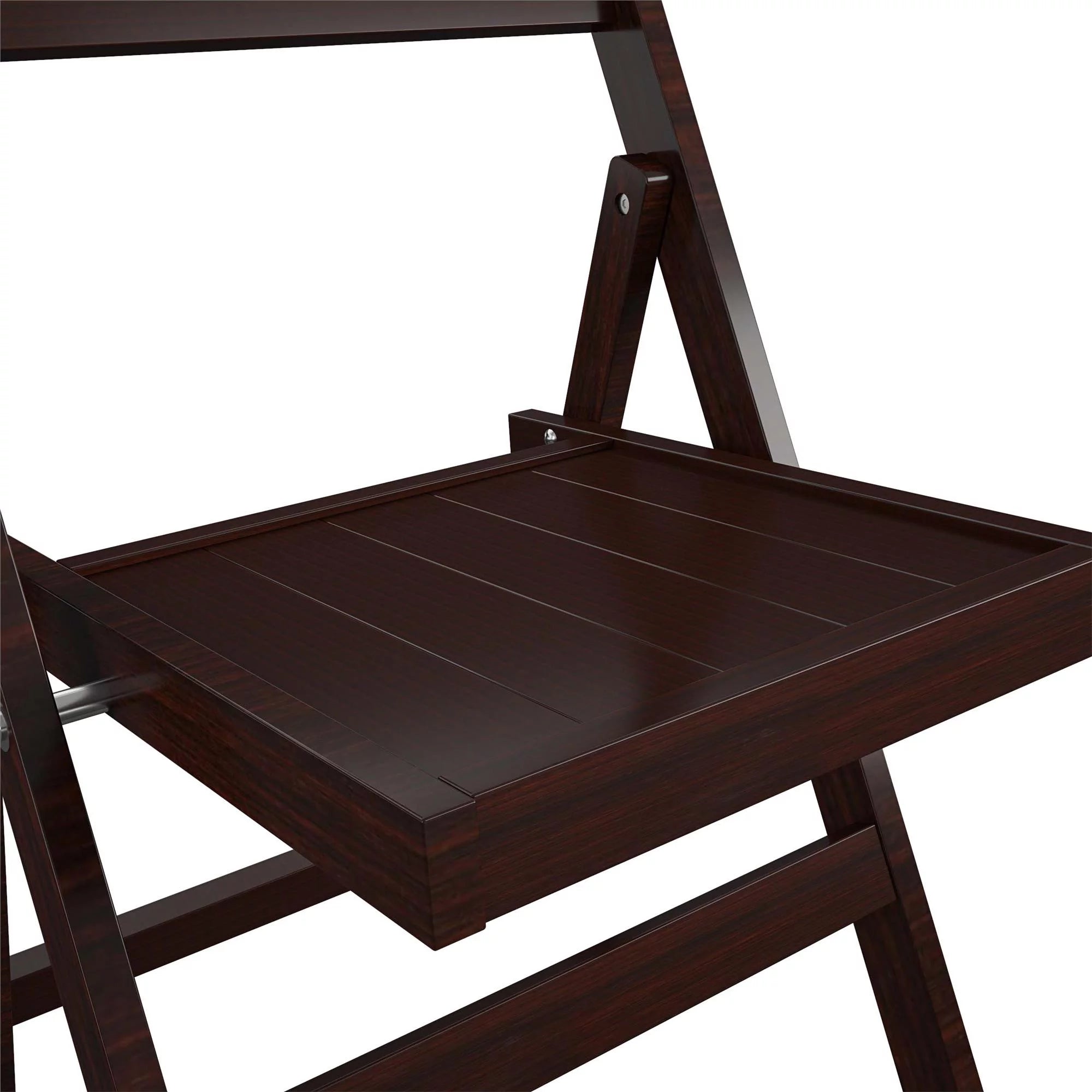 COSCO XL Folding Wood Chair, Dark Mahogany, 2-Pack S440