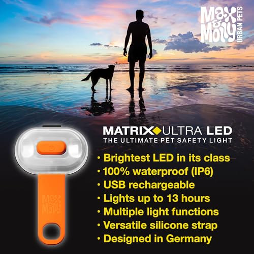 Max & Molly Rechargeable LED Dog Collar Light, Waterproof Silicone J519