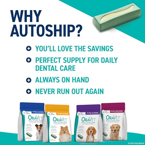 ORAVET Dental Chews for Dogs, Medium 25-50 lbs, 30 Count C503