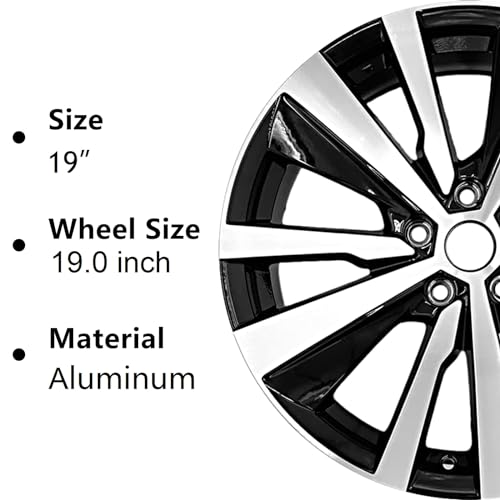 19 inch Machined Black rims for Nissan Altima SV SR S SL F650284