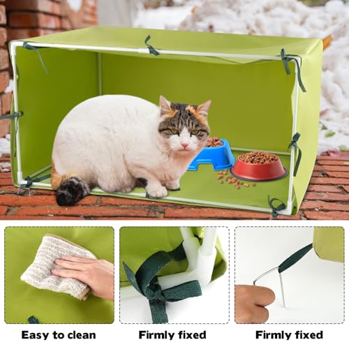 Large Size Outdoor Cat House with Feeding Station U423