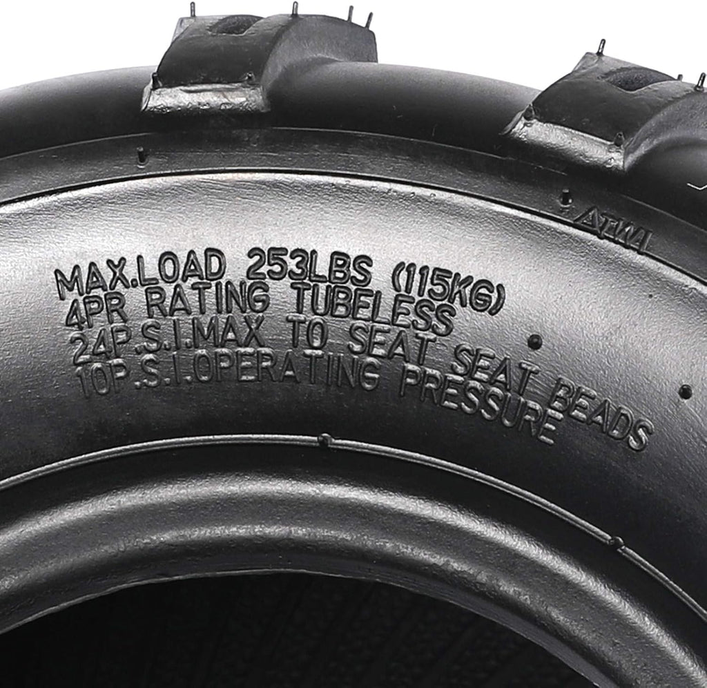 ATV Go Kart Quad Bike Tire Set 19x7-8 Front 18x9.50-8 Rear Tubeless Q685542