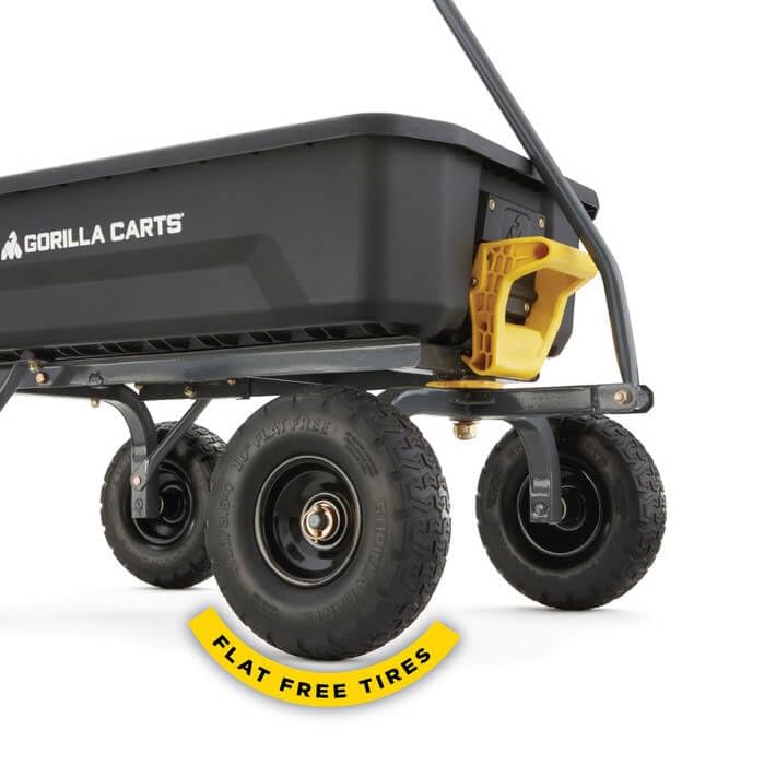 Gorilla Carts Heavy-Duty Dump Cart, 600 lb Capacity, Steel Frame Y885543