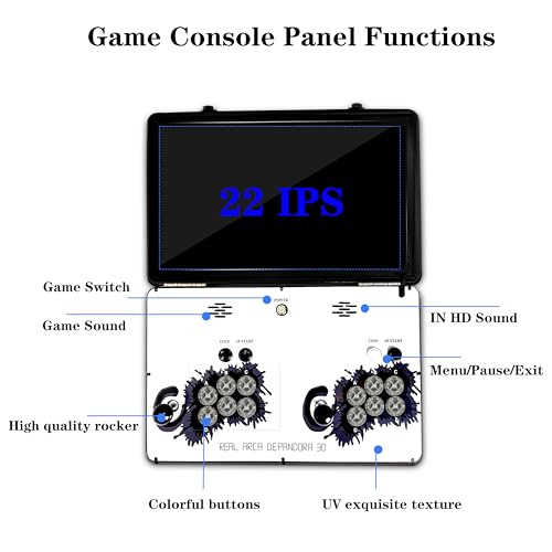 Portable 20000 in 1 Metal Box 3D Arcade Game Console, 22 inch Screen Q240