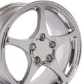 OE Wheels LLC 18 inch Rim Fits 5x120.65 Corvette Camaro Firebird CV05 18x9.5 Chrome Wheels Hollander: 5122