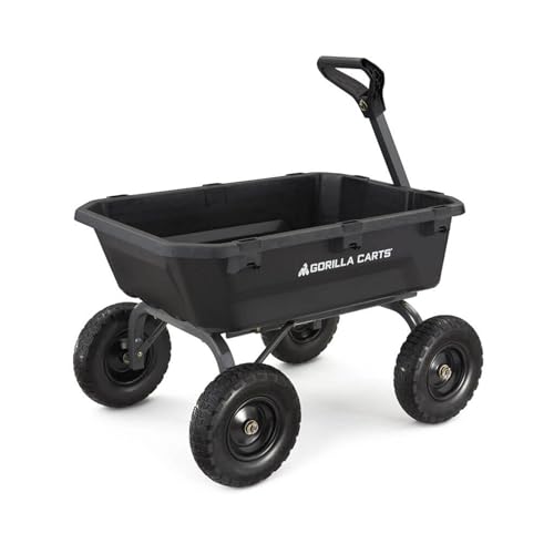 Gorilla Carts Heavy-Duty Dump Cart, 600 lb Capacity, Steel Frame Y885543