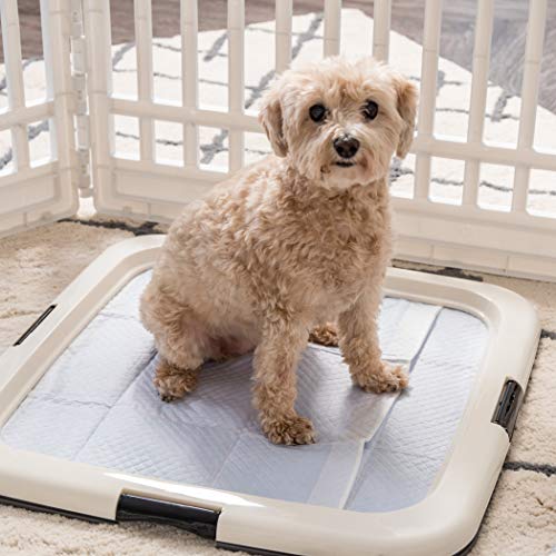 IRIS USA 4-Panel Dog Playpen with Door, 24" Height, Foldable, Black T693268