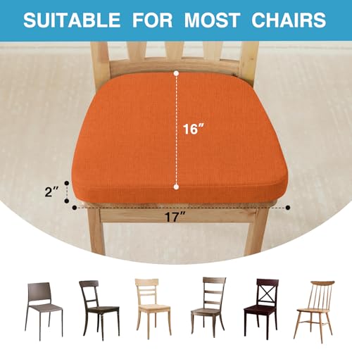Chair Cushions for Dining Chairs Set of 4, Non Slip with Ties, Black H39445