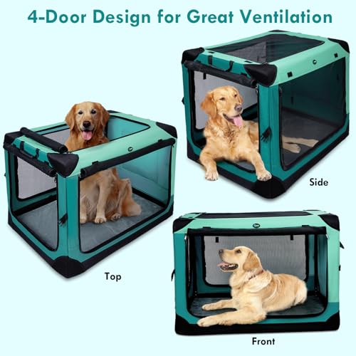 Ownpets Collapsible Dog Crate 42 inch Portable Travel Pet Kennel O75502
