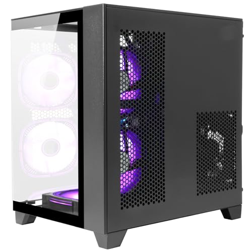 LXZ Desktop PC AMD Ryzen 5 5600GT 16G RAM 512G SSD Tower Computer Black J428128