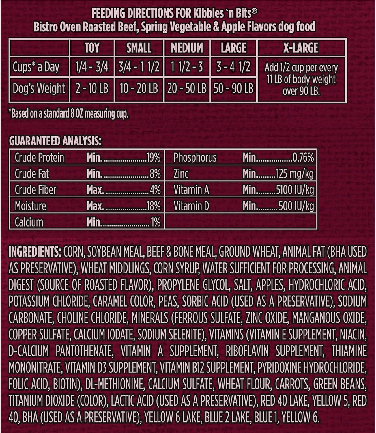 Kibbles 'N Bits Bistro Oven Roasted Beef & Vegetables Dry Dog Food, 50 Lb Q4510
