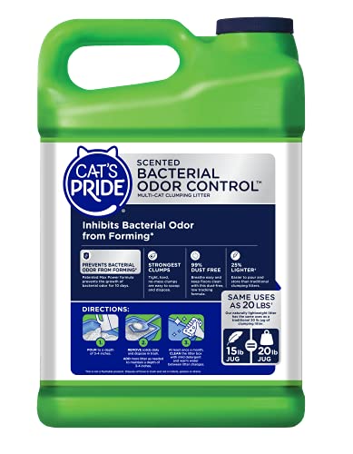 Cat's Pride Max Power Unscented Multi-Cat Clumping Litter, 15 lbs (Pack of 2) O83821