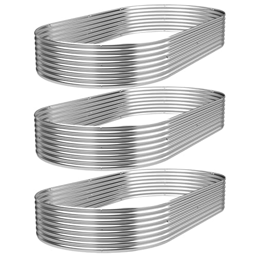 Galvanized Raised Garden Bed 6x2FT 4 Pack Metal Outdoor Planter Box H784414