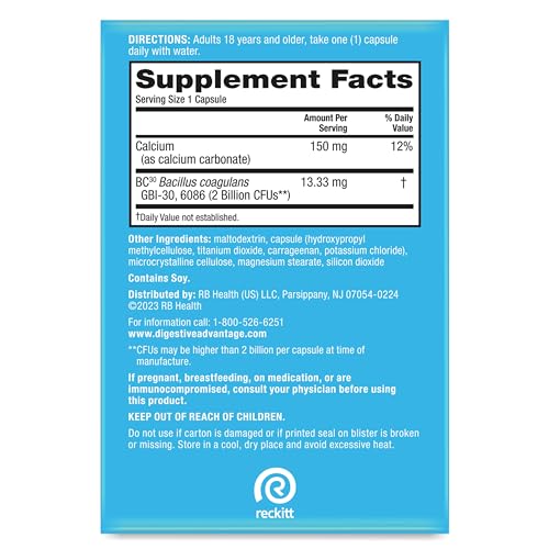 Digestive Advantage Probiotics for Women & Men, 80ct Capsules U2525