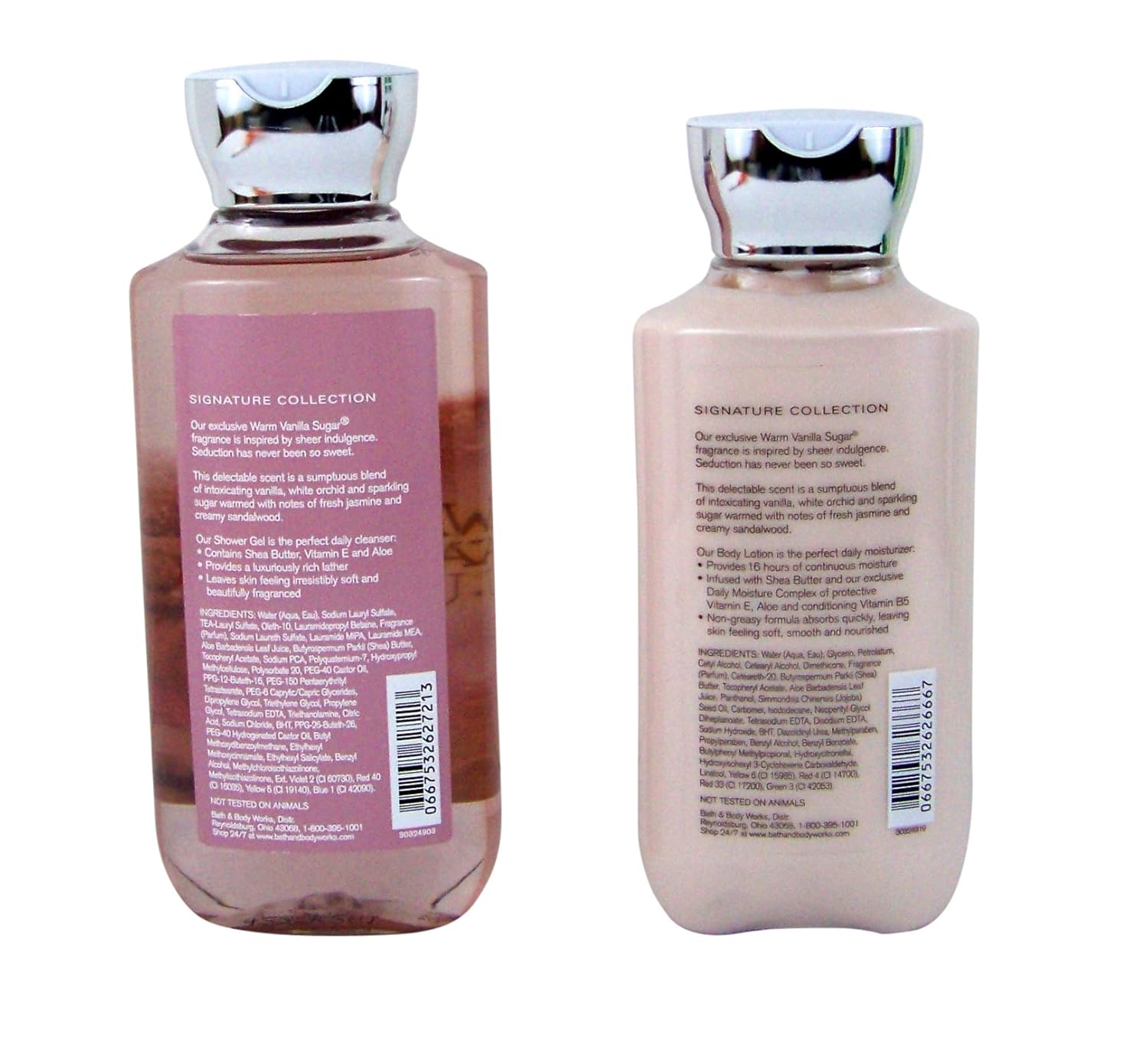 Bath & Body Works Warm Vanilla Sugar Gift Set, Shower Gel & Body Lotion Y6543