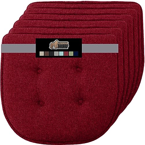GORILLA GRIP Slip Resistant Chair Cushions, Memory Foam, Set of 2, Beige W525