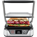 Chefman Panini Press Grill and Gourmet Sandwich Maker Non-Stick Coated Plates, Opens 180 Degrees to Fit Any Type or Size of Food, Stainless Steel Surface and Removable Drip Tray, 4 Slice, Black