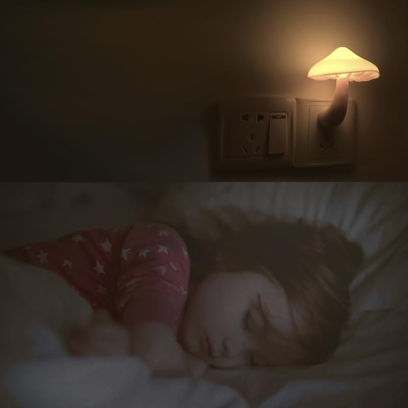 AUSAYE 5Pack Sensor LED Night Light Plug in Mushroom Lamp for Bedroom G797882