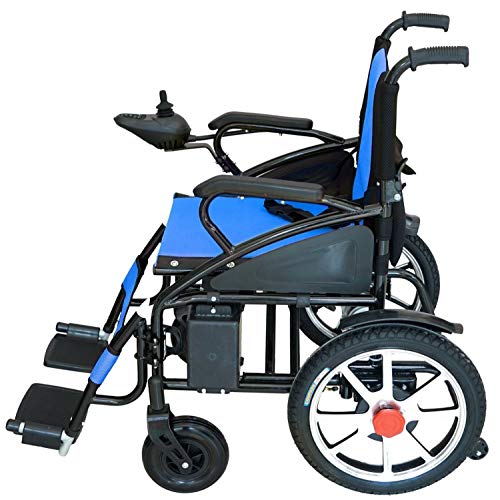 Foldable Lightweight Electric Power Wheelchair for Travel (Blue EW) V34473