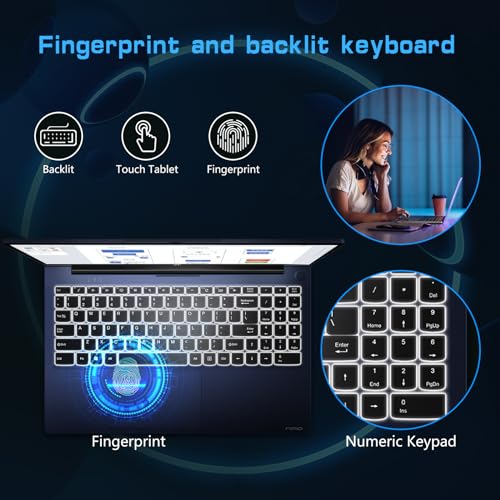 NIMO 15.6 IPS FHD Laptop, 16GB RAM 1TB SSD, Intel Pentium N100, Backlit Keyboard, Win 11 E701